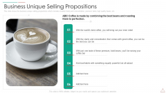 hotel cafe business plan business unique selling propositions background pdf