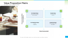 How Develop Perfect Growth Strategy For Your Company Value Proposition Matrix Ppt Icon Brochure PDF