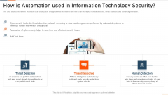 How Is Automation Used In Information Technology Security Ppt File Icon PDF