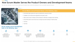 How Scrum Master Serves The Product Owners And Development Teams Topics PDF