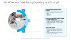 How To Build A Revenue Funnel What Concerns Firm Is Facing Regarding Lead Scoring Inspiration PDF