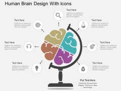 Human Brain Design With Icons Powerpoint Template Human Brain Design With Icons Powerpoint Template