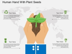 Human Hand With Plant Seeds Powerpoint Template Human Hand With Plant Seeds Powerpoint Template