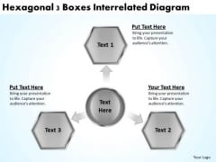 Hexagonal 3 Boxes Interrelated Diagram Business Plans PowerPoint Templates Hexagonal 3 Boxes Interrelated Diagram Business Plans PowerPoint Templates