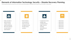 IT Security Elements Of Information Technology Security Disaster Recovery Planning Ppt Infographics Design Ideas PDF