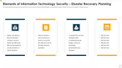 IT Security Elements Of Information Technology Security Disaster Recovery Planning Ppt Infographics Design Ideas PDF IT Security Elements Of Information Technology Security Disaster Recovery Planning Ppt Infographics Design Ideas PDF