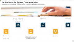 IT Security Set Measures For Secure Communication Ppt Infographic Template Background Designs PDF IT Security Set Measures For Secure Communication Ppt Infographic Template Background Designs PDF