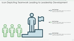 Icon Depicting Teamwork Leading To Leadership Development Clipart PDF Icon Depicting Teamwork Leading To Leadership Development Clipart PDF