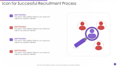 Icon For Successful Recruitment Process Brochure PDF