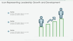 Icon Representing Leadership Growth And Development Sample PDF