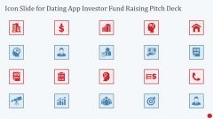 Icon Slide For Dating App Investor Fund Raising Pitch Deck Diagrams PDF Icon Slide For Dating App Investor Fund Raising Pitch Deck Diagrams PDF