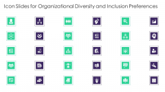 Icon Slides For Organizational Diversity And Inclusion Preferences Rules PDF