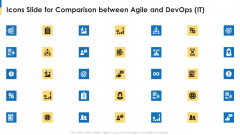 Icons Slide For Comparison Between Agile And Devops It Formats PDF