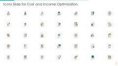 Icons Slide For Cost And Income Optimization Summary PDF