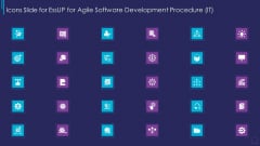 Icons Slide For Essup For Agile Software Development Procedure IT Pictures PDF