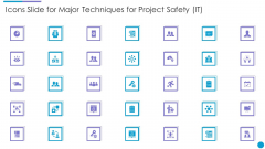 Icons Slide For Major Techniques For Project Safety IT Mockup PDF Icons Slide For Major Techniques For Project Safety IT Mockup PDF