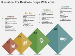 Illustration For Business Steps With Icons Powerpoint Template Illustration For Business Steps With Icons Powerpoint Template