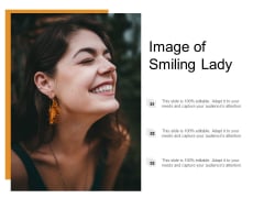 Image Of Smiling Lady Ppt Powerpoint Presentation Layouts Images Image Of Smiling Lady Ppt Powerpoint Presentation Layouts Images
