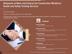 Implementing Safety Construction Statement Of Work And Contract For Construction Workforce Health And Training Information PDF Implementing Safety Construction Statement Of Work And Contract For Construction Workforce Health And Training Information PDF