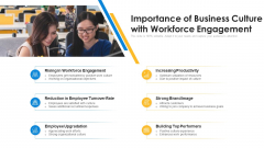 Importance Of Business Culture With Workforce Engagement Ppt PowerPoint Presentation File Topics PDF Importance Of Business Culture With Workforce Engagement Ppt PowerPoint Presentation File Topics PDF