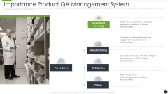 Importance Product QA Management System Sample PDF Importance Product QA Management System Sample PDF