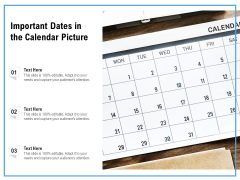 Important Dates In The Calendar Picture Ppt PowerPoint Presentation Layouts Ideas PDF