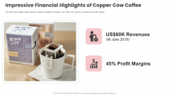 Impressive Financial Highlights Of Copper Cow Coffee Designs PDF