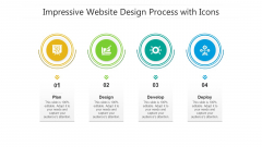 Impressive Website Design Process With Icons Ppt PowerPoint Presentation Icon Show PDF