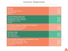 Income Statement Ppt PowerPoint Presentation Background Images