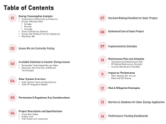 Incorporating Solar PV Commercial Building Table Of Contents Ppt Portfolio Templates PDF Incorporating Solar PV Commercial Building Table Of Contents Ppt Portfolio Templates PDF