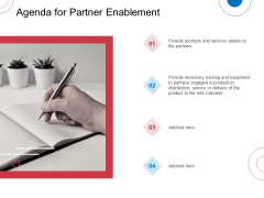 Indirect Channel Marketing Initiatives Agenda For Partner Enablement Professional PDF