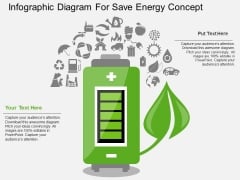 Infographic Diagram For Save Energy Concept PowerPoint Template