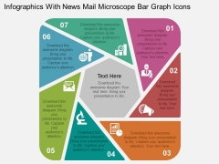 Infographics With News Mail Microscope Bar Graph Icons Powerpoint Templates Infographics With News Mail Microscope Bar Graph Icons Powerpoint Templates