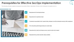 Information And Technology Security Operations Prerequisites For Effective Secops Implementation Designs PDF Information And Technology Security Operations Prerequisites For Effective Secops Implementation Designs PDF