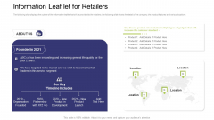 Information Leaf Let For Retailers Ppt Gallery Format Ideas PDF Information Leaf Let For Retailers Ppt Gallery Format Ideas PDF