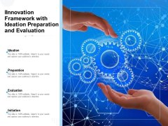 Innovation Framework With Ideation Preparation And Evaluation Ppt PowerPoint Presentation Gallery Graphic Images PDF