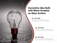 Innovative Idea Bulb With Water Droplets On Glass Surface Ppt PowerPoint Presentation Gallery Summary PDF Innovative Idea Bulb With Water Droplets On Glass Surface Ppt PowerPoint Presentation Gallery Summary PDF