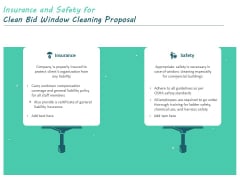 Insurance And Safety For Clean Bid Window Cleaning Proposal Ppt Summary Graphics Pictures PDF Insurance And Safety For Clean Bid Window Cleaning Proposal Ppt Summary Graphics Pictures PDF