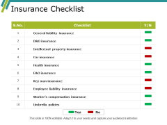 Insurance Checklist Ppt PowerPoint Presentation Show Brochure Insurance Checklist Ppt PowerPoint Presentation Show Brochure
