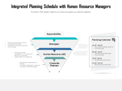 Integrated Planning Schedule With Human Resource Managers Ppt PowerPoint Presentation Gallery Slide PDF Integrated Planning Schedule With Human Resource Managers Ppt PowerPoint Presentation Gallery Slide PDF