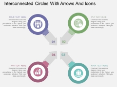 Interconnected Circles With Arrows And Icons Powerpoint Templates Interconnected Circles With Arrows And Icons Powerpoint Templates
