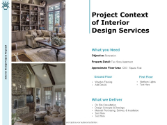 Interior Fitting Proposal Project Context Of Interior Design Services Ppt Gallery Slides PDF
