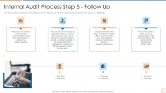 Internal Audit Process Step 5 Follow Up Ppt Infographics Icon PDF Internal Audit Process Step 5 Follow Up Ppt Infographics Icon PDF