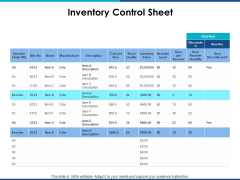 Inventory Control Sheet Ppt PowerPoint Presentation Gallery Graphics Example Inventory Control Sheet Ppt PowerPoint Presentation Gallery Graphics Example
