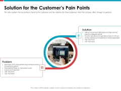 Investor Pitch Deck Public Offering Market Solution For The Customers Pain Points Microsoft PDF