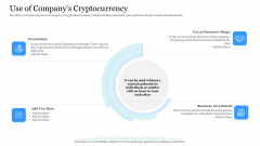 Investor Pitch Ppt Raise Finances Crypto Initial Public Offering Use Of Companys Cryptocurrency Formats PDF Investor Pitch Ppt Raise Finances Crypto Initial Public Offering Use Of Companys Cryptocurrency Formats PDF