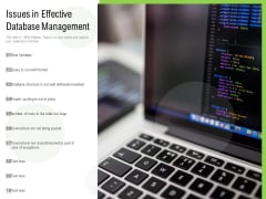 Issues In Effective Database Management Ppt PowerPoint Presentation Gallery Example Introduction PDF Issues In Effective Database Management Ppt PowerPoint Presentation Gallery Example Introduction PDF