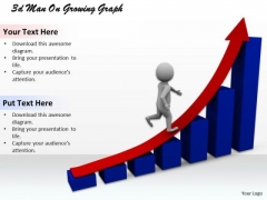 Innovative Marketing Concepts 3d Man Growing Graph Adaptable Business