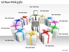 Innovative Marketing Concepts 3d Man With Gifts Basic Business