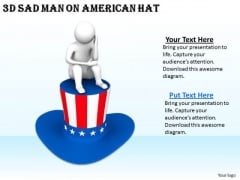 Innovative Marketing Concepts 3d Sad Man American Hat Characters Innovative Marketing Concepts 3d Sad Man American Hat Characters